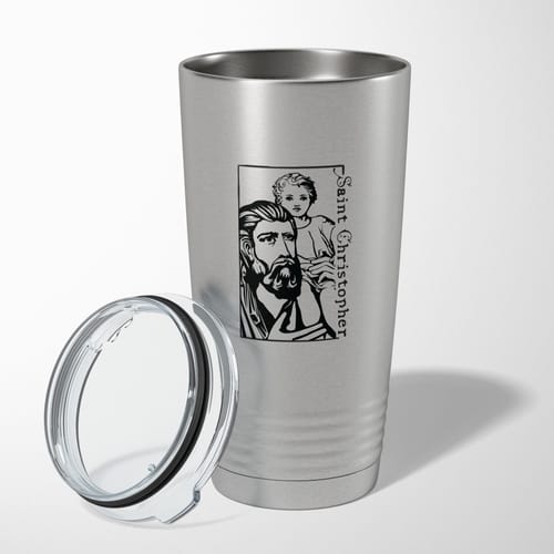 Personalized St Christopher 20oz Stainless Tumbler