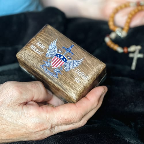 St. Michael Defend Us Rosary Box