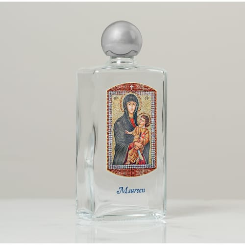 Personalized Mary Mother of the Church Holy Water Bottle