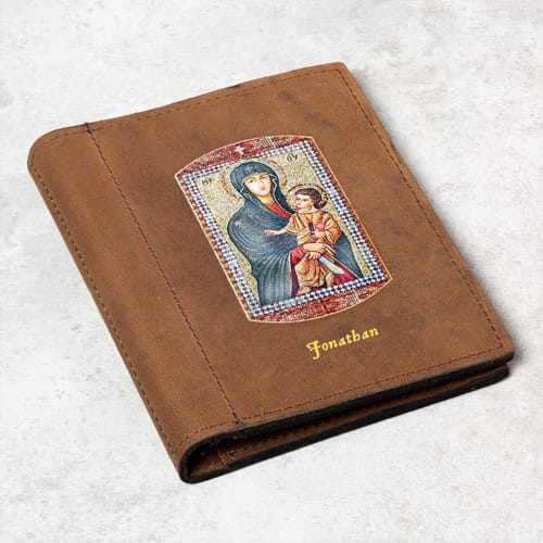 Personalized Mary Mother of the Church Prayer Card Holder