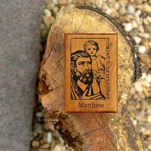 Personalized St. Christopher Keepsake Box