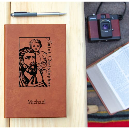 Personalized St. Christopher Journal