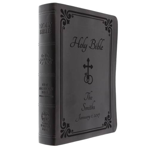 Personalized Holy Matrimony Wedding Rings &amp; Cross Bible