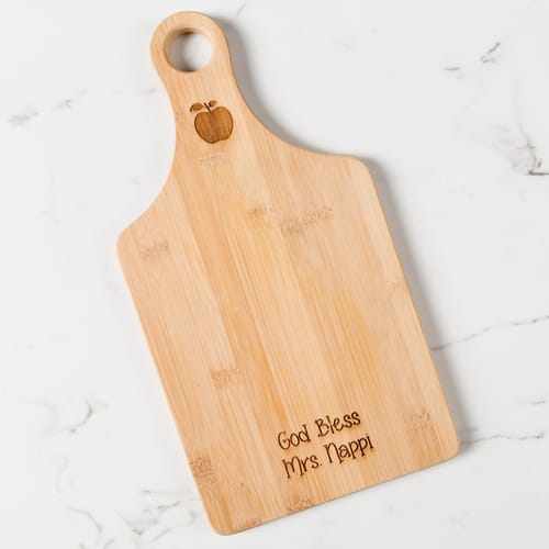 Personalized God Bless Teacher Cutting Board