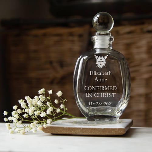 Elegant Confirmation Holy Water Bottle