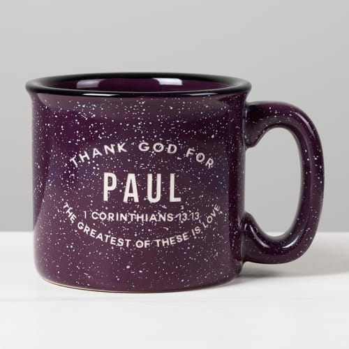 Personalized Thank God for You Plum Campfire Mug