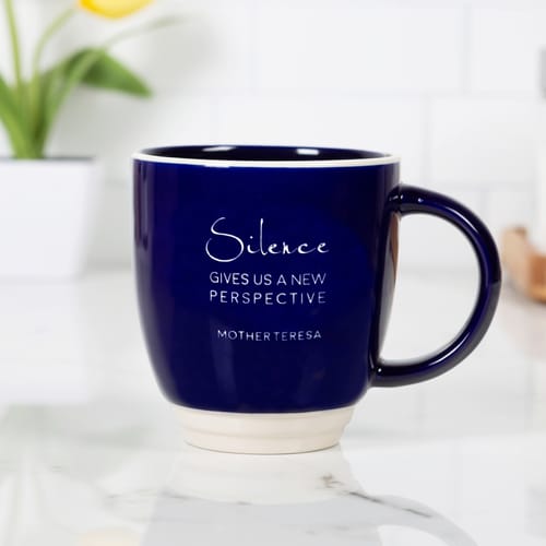 Mother Teresa &quot;Silence Gives Us A New Perspective&quot; Mug