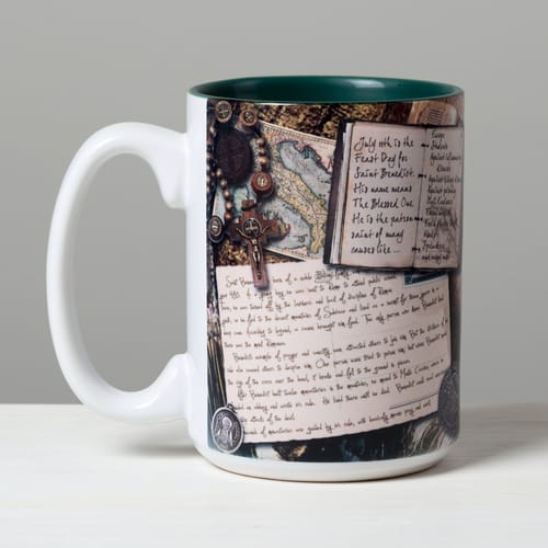 Saint Benedict Story Mug