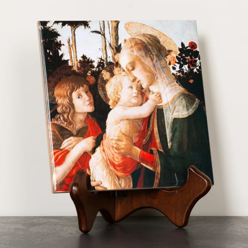 Botticelli Madonna &amp; Child with St. John Ceramic Tile