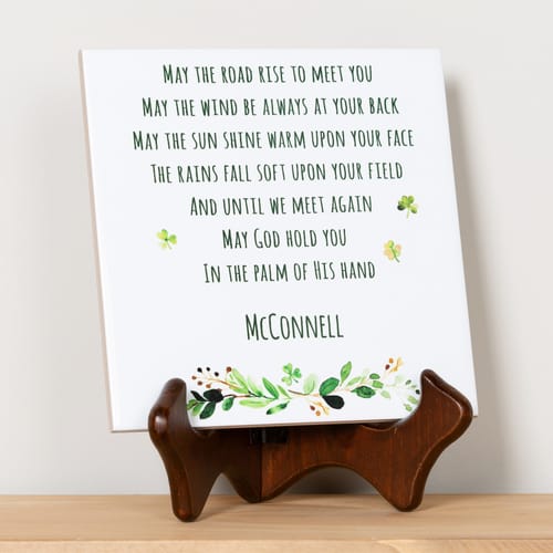 Personalized Irish Blessing Ceramic Tile