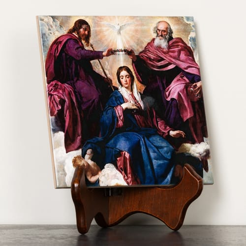 Coronation of the Virgin Ceramic Tile