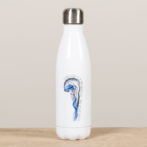 Personalized Mother Teresa &quot;Silence&quot; Water Bottle