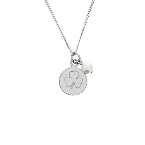 Personalized Irish Pearl and Charm Necklace