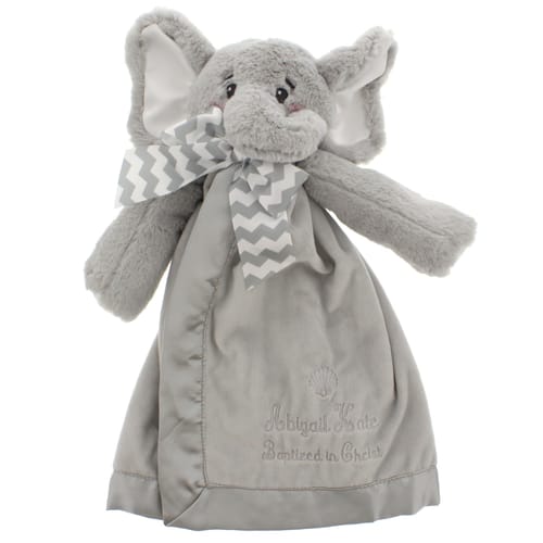 Personalized Baptism Elephant Snuggler
