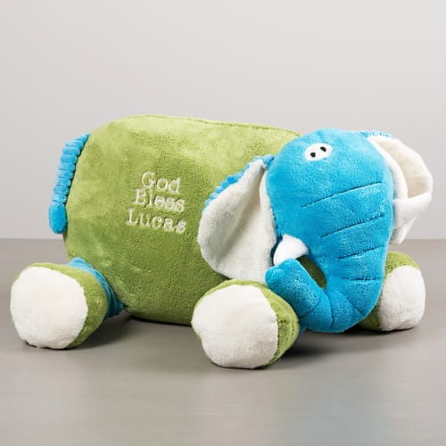 &quot;God Bless You&quot; Elephant Pillow Buddies