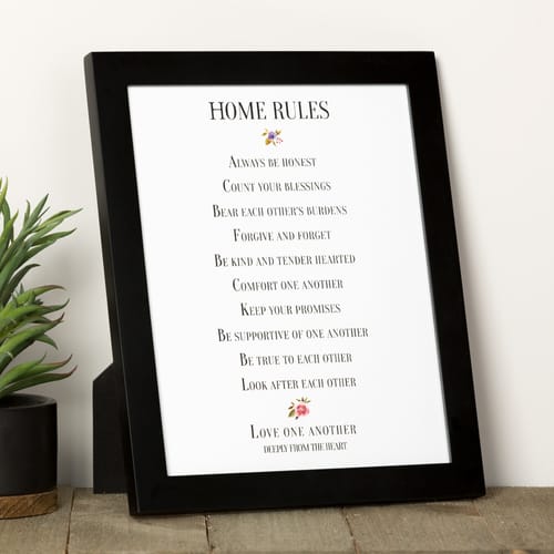 Home Rules Traditional Print