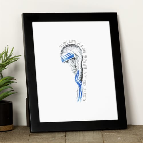 Mother Teresa &quot;Silence&quot; Framed Print