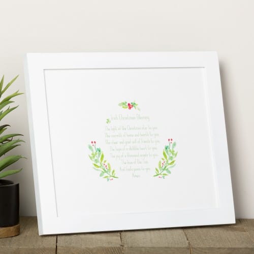 Irish Christmas Blessing Print