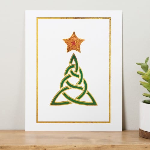 Celtic Christmas Tree Unframed Print