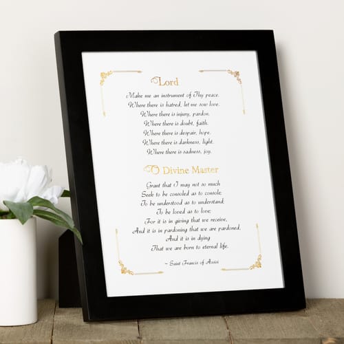 Prayer of Saint Francis Framed Print