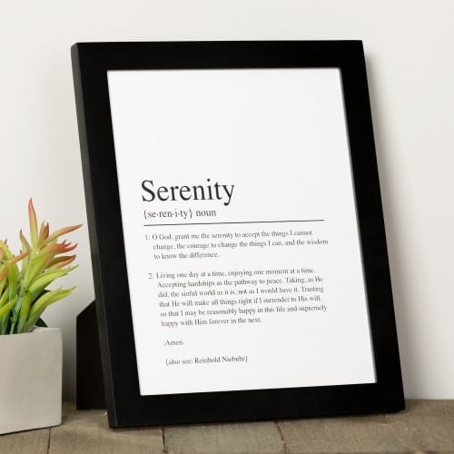 Serenity Prayer Dictionary Framed Print