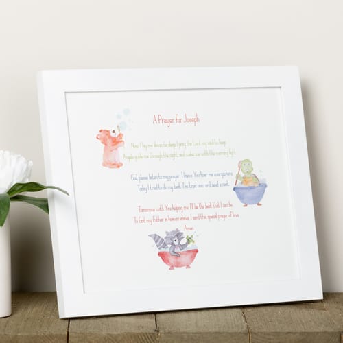 Personalized Good Night Prayer Boy Print