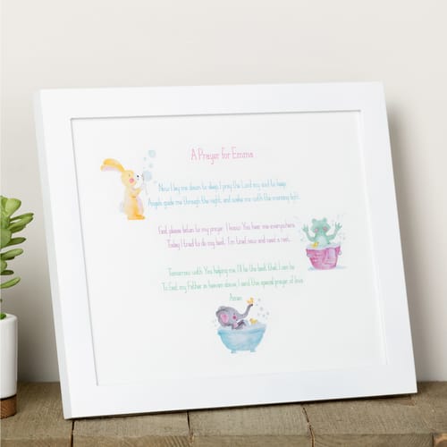 Personalized Good Night Prayer Girl Print