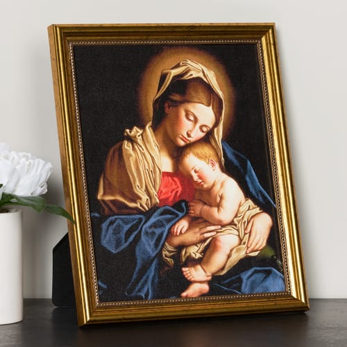 Sassoferrato Madonna and Child Gold Framed Print