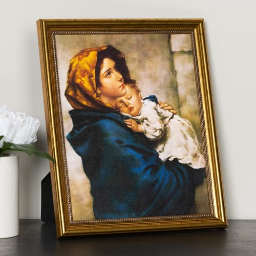 Madonna of the Streets Gold Framed Print