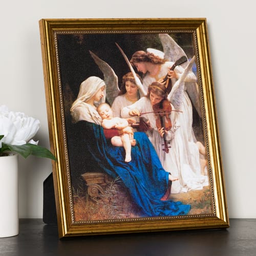 Song of the Angels Gold Framed Print