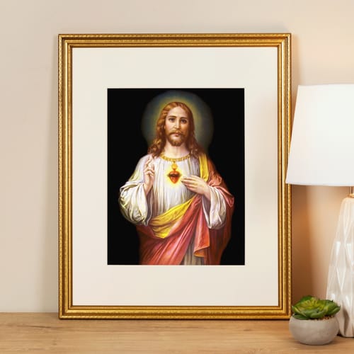 Large Sacred Heart of Jesus Framed Print