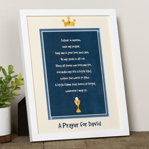 Personalized FC Framed Prayer - Boy