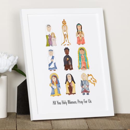 Junior Saints Litany of Female Saints Print