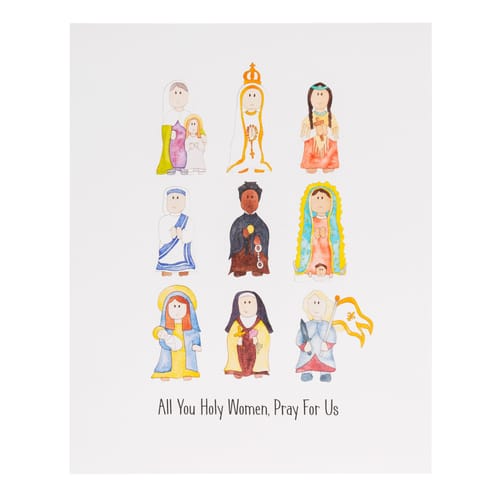 Junior Saints Litany of Female Saints Print