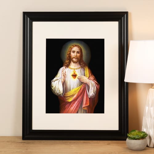 Large Sacred Heart of Jesus Framed Print