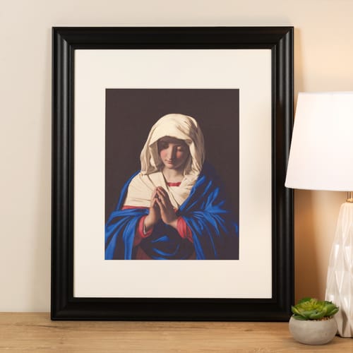 The Virgin in Prayer Framed Print