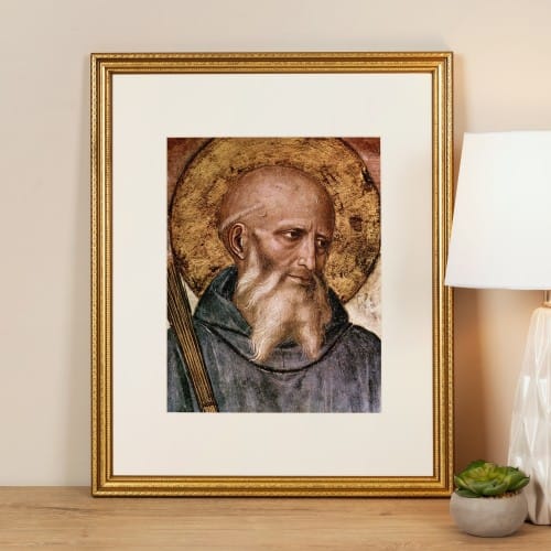 Head of St. Benedict Framed Print