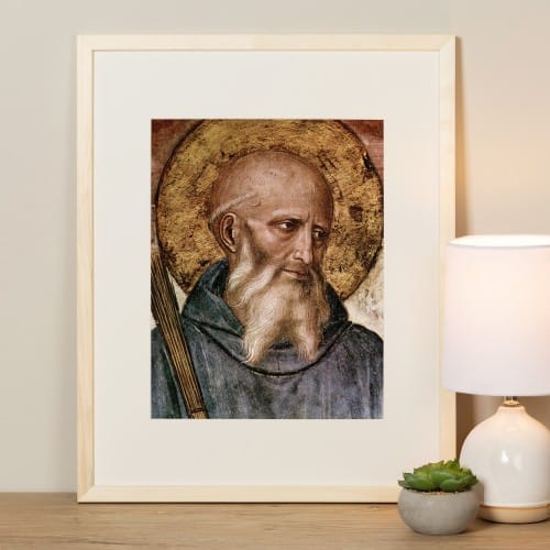 Head of St. Benedict Framed Print