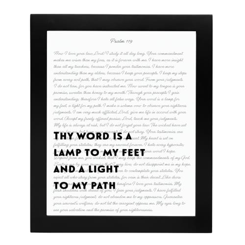 Thy Word Is A Lamp To My Feet Framed Print