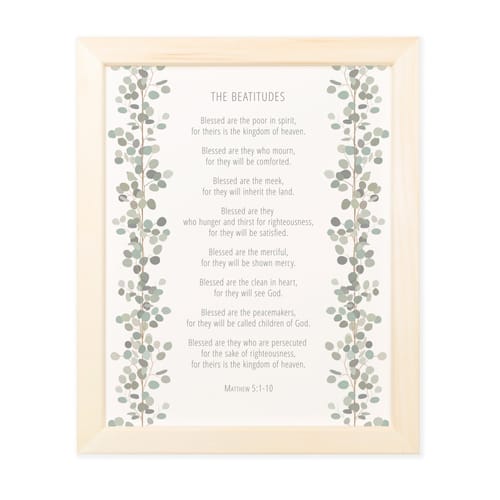 The Eight Beatitudes Wood Framed Print