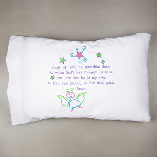 Guardian Angel Pillowcase - Pastel Colors