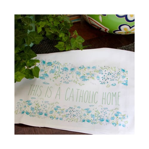 This Is a Catholic Home Dish Towel