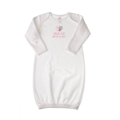 Personalized Pink Baptism Gown