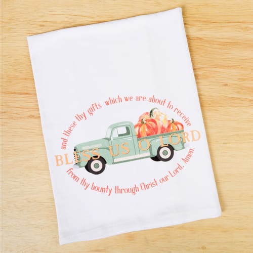 Harvest Bless Us O Lord Dish Towel