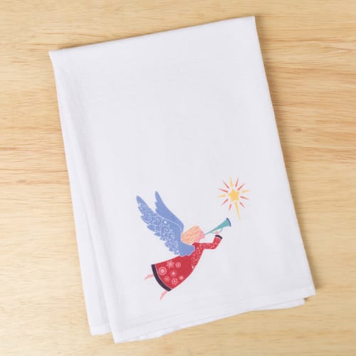 Angel Color Block Dish Towel