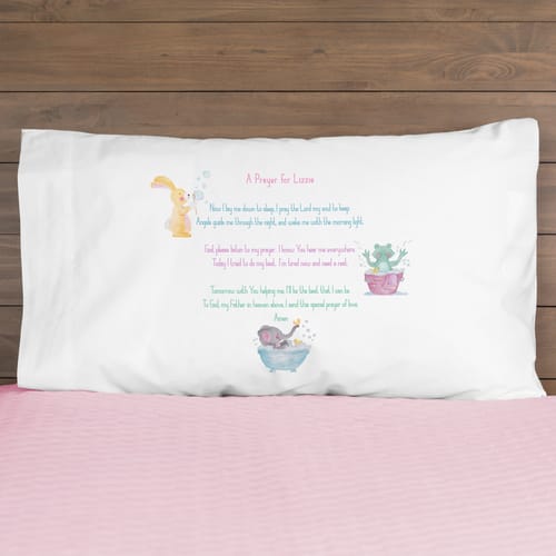 Personalized Good Night Prayer Girl Pillowcase