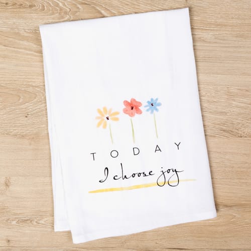 Choose Joy Flour Sack Dish Towel