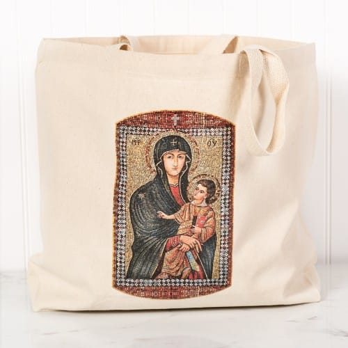 Mary Mother of the Church Canvas Tote