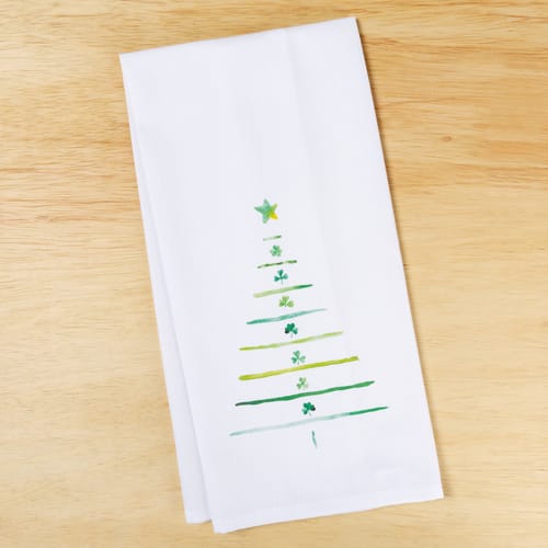 Irish Shamrock Tree Dish Towel