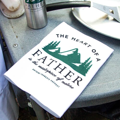 Heart of a Father Dish Towel